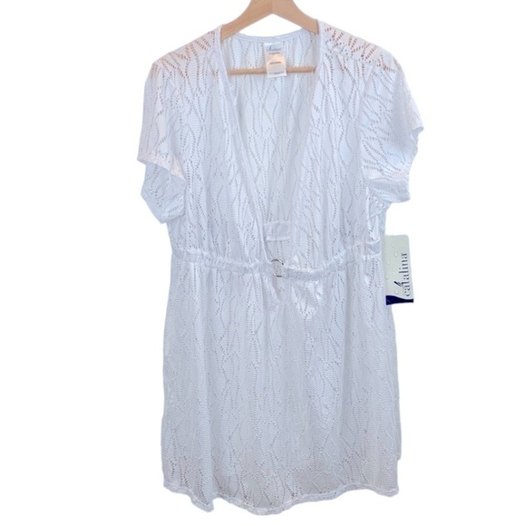 Catalina NWT Swim Beach Coverup Arctic White Ladies' size 2X (18-20) - Picture 1 of 7